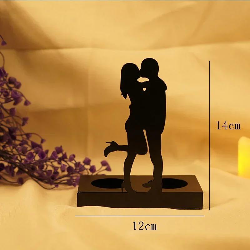 Romantic Couple Gift Creative Candlestick Room Decoration Accessories Aesthetic Desk Accessories Wedding Decor Home Decor