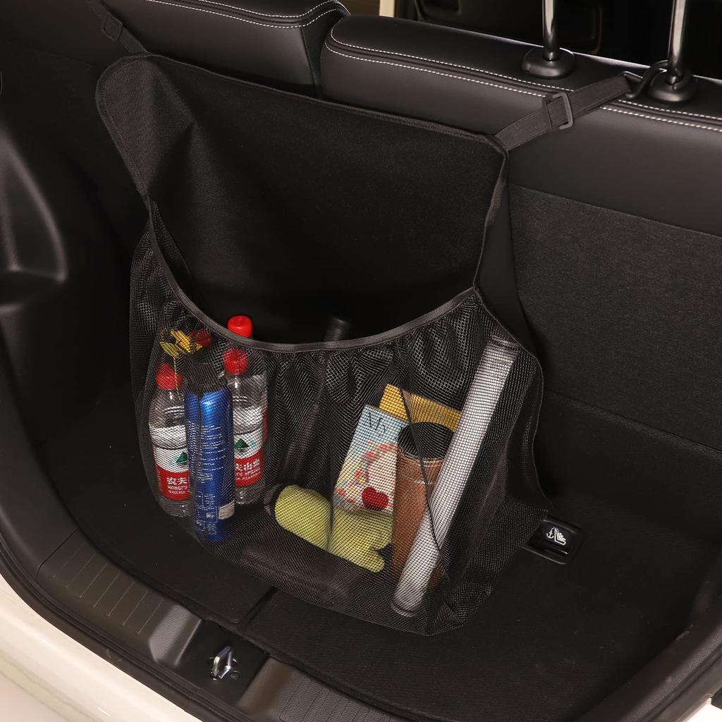 DIYUCAR Car Backseat Storage Net Bag for Honda Large Storage Trunk Storage Pocket N-BOX JF3/JF4 (2017-2021), Capacity, Space-Saving Box,