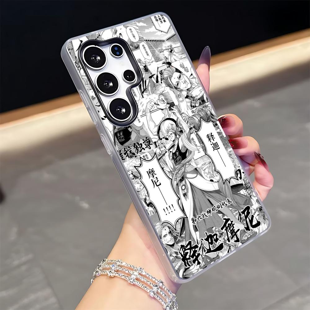 

Record of Ragnarok Budhha Phone Case for Samsung S25 S24 S23 S22 S21 FE Plus Ultra Black 2-in-1 Jelly silicone case Galaxy S22 Ultra 5G
