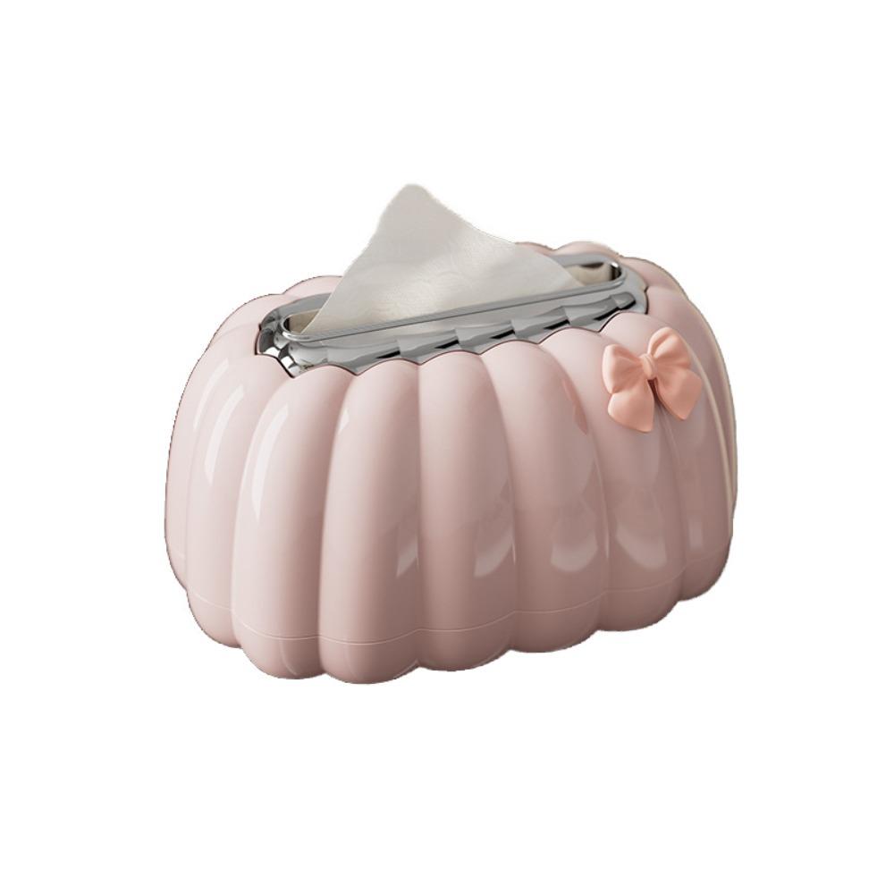 Spring Lifting High-grade Tissue Box Light Luxury Tissue Holder Pumping Paper Box  Car Mounted розовый