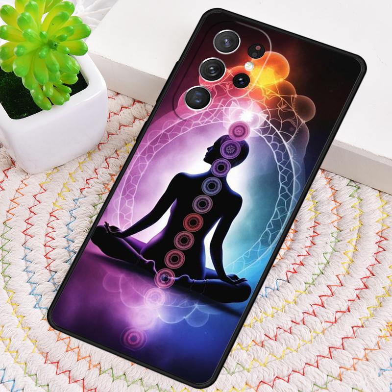 Mandala Chakra Yoga Silikon Handyhülle Für Samsung Galaxy note 10 pro S26 S25 S24 S23 S22 S21 Plus S25Ultra Capa Cover