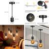 Adjustable Vintage Pendant Lighting Base Ceiling Hanging Lamp Fixture Light Holder for Hall Hallway Bar Restaurant Bedroom Decor