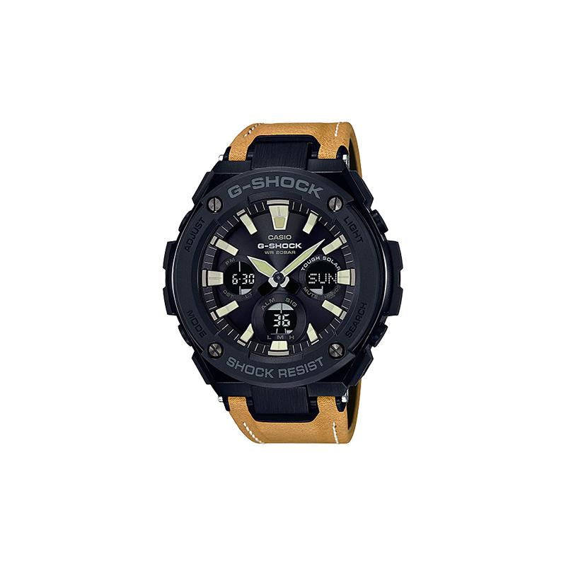 

Casio CASIOG-SHOCK Fashionable Street New Layered Protective Structure Sports Waterproof and Shockproof Quartz Movement Leather Strap GST-S120L-1B чорний