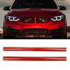 2pcs Grill Bar V Brace For BMW E60 E65 E66 Front Grille Trim Strips Car Decorations Sticker Replacement Accessories
