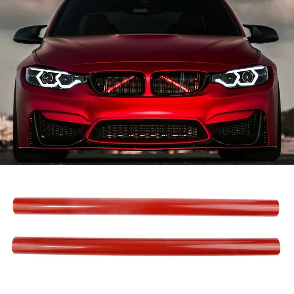 2pcs Grill Bar V Brace For BMW E60 E65 E66 Front Grille Trim Strips Car Decorations Sticker Replacement Accessories