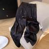 Women's High-Waisted Drapey Silk Wide-Leg Pants - New Chinese Style, Lightweight and Trendy for Summer