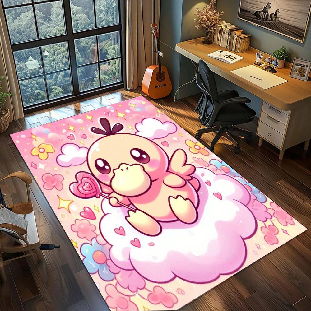 Pokemon Carpet Household Functional Decor, Non Slip Washable Large Area Floor Mat Gamer Bedroom.-TING