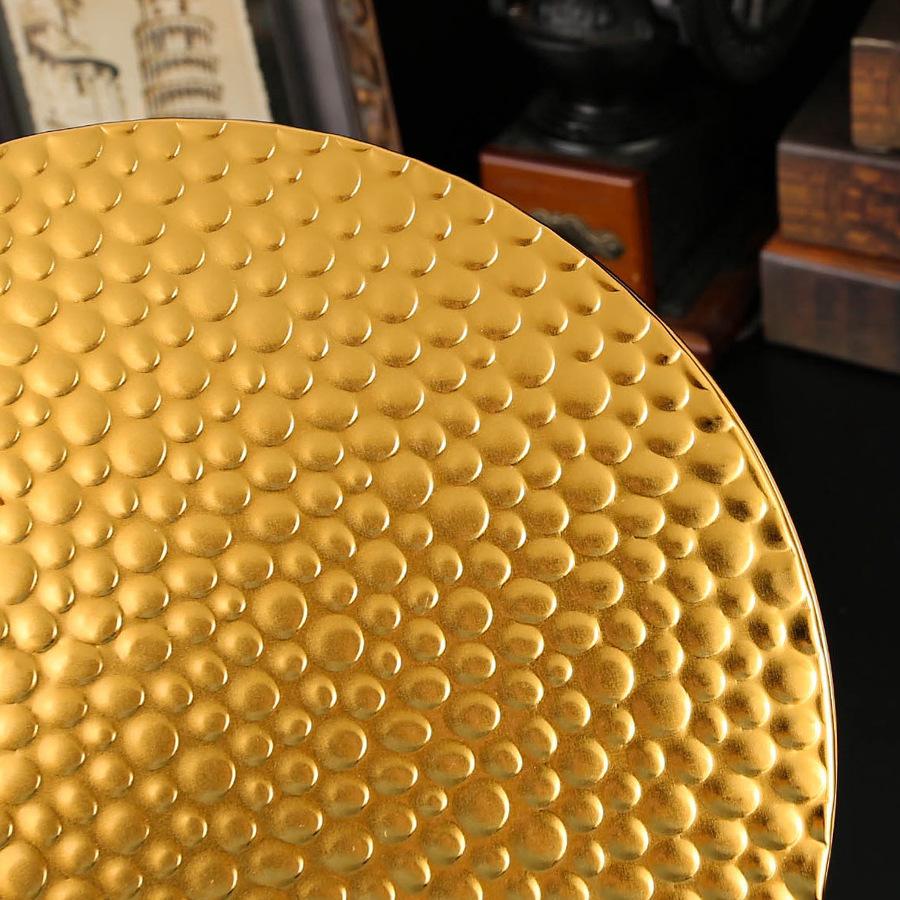 European Round Tray Tea Tray Household Light Luxury European Fruit Tray Decorative Tray Living Room Handicrafts Snack Tray Thickened