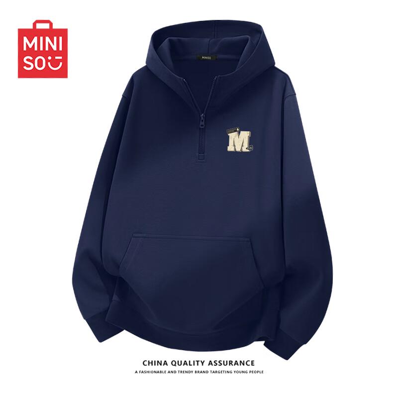 Miniso Men's Half-Zip Hooded Sweatshirt