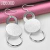 925 Sterling Silver Fashion Pierced Earrings Wedding Jewelry