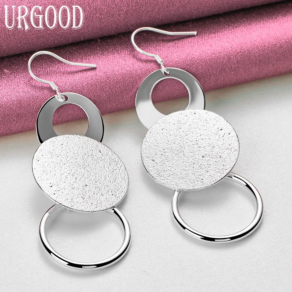 925 Sterling Silver Fashion Pierced Earrings Wedding Jewelry