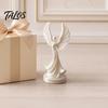Small Angel Statue 3D Printed Dancing Figurine, Modern Winged Women Statue, Collectible Decorative Sculpture for Living Room, Bedroom, Bookshelf