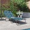 Foldable Sun Lounger Multicolor 188 x 57 x 86.5 cm Polyester