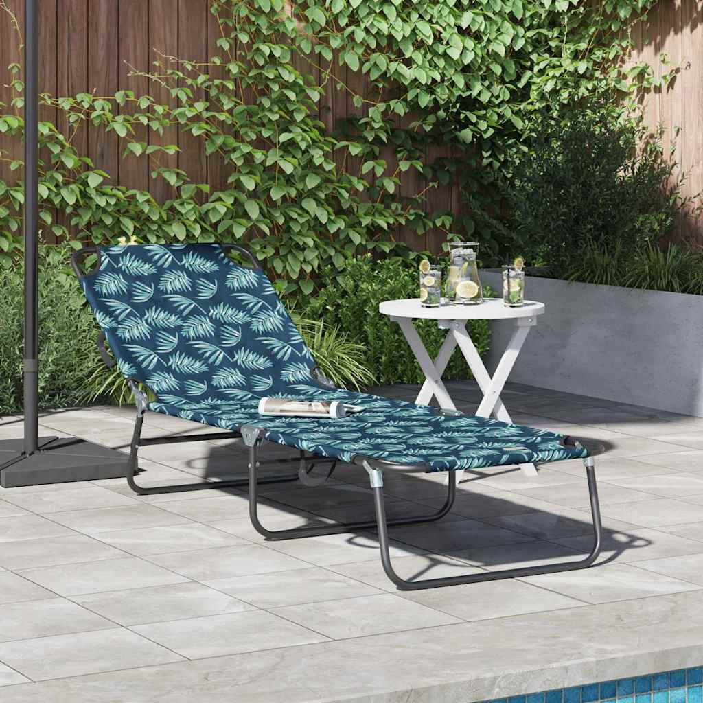 Foldable Sun Lounger Multicolor 188 x 57 x 86.5 cm Polyester