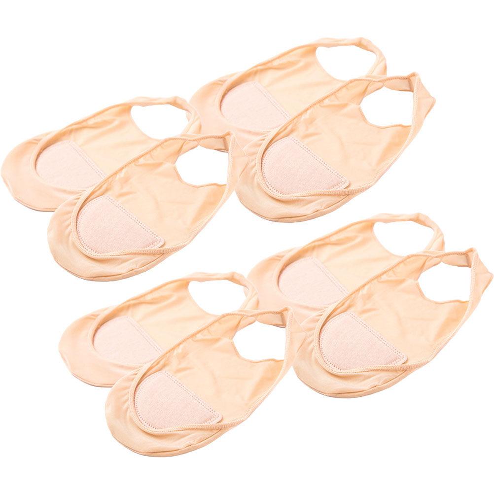 6 Paar Unsichtbare Halbsocken Zart Schmutzabweisend Farbdesign Bequem Vorfuß Fersen Riemchensocken für Damen Hoher Absatz Nein