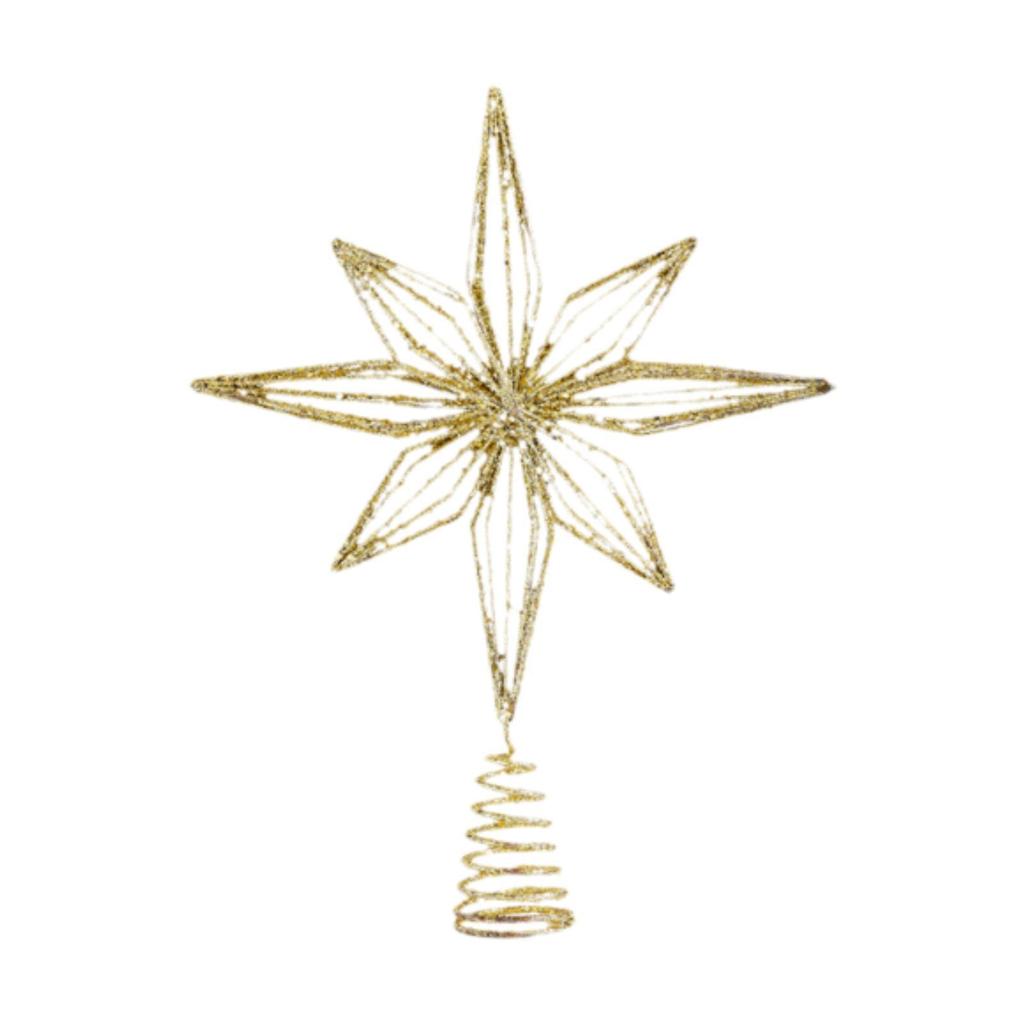 Christmas Tree Topper Star Window Display Decorative Eight Pointed Star Party Supplies New Year Luminous Sparkling Star Treetop