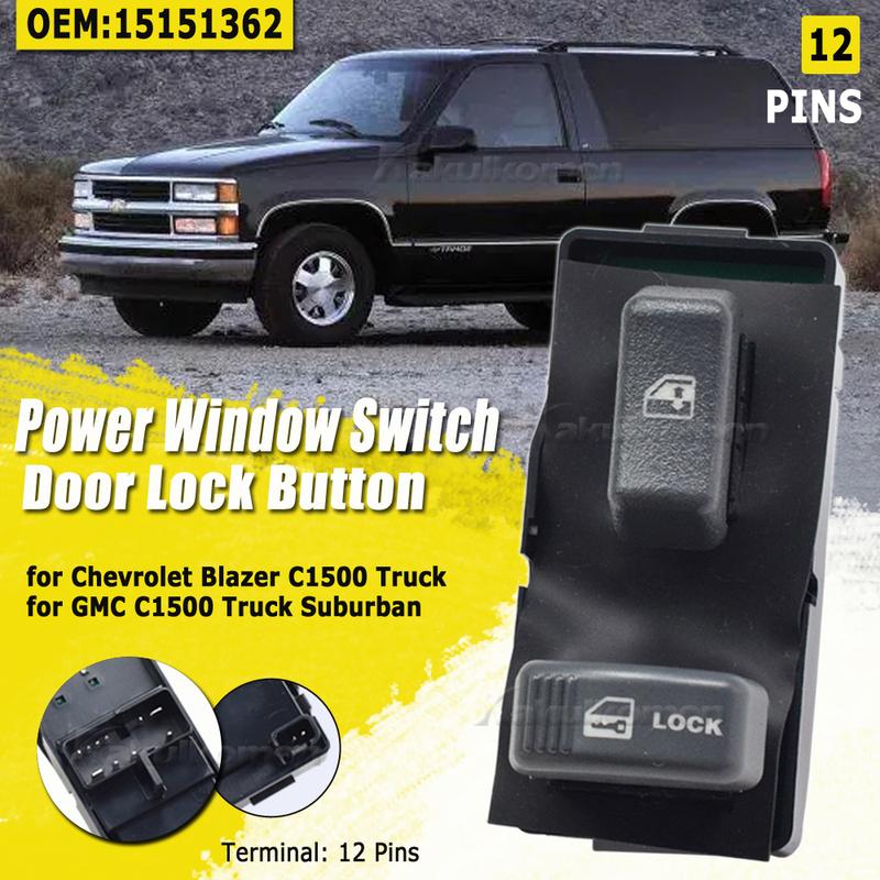 NEW 15151362 Front Passenger Power Car Window Lifter Button Switch For Chevrolet Blazer Suburban Tahoe For GMC C1500 2500 3500