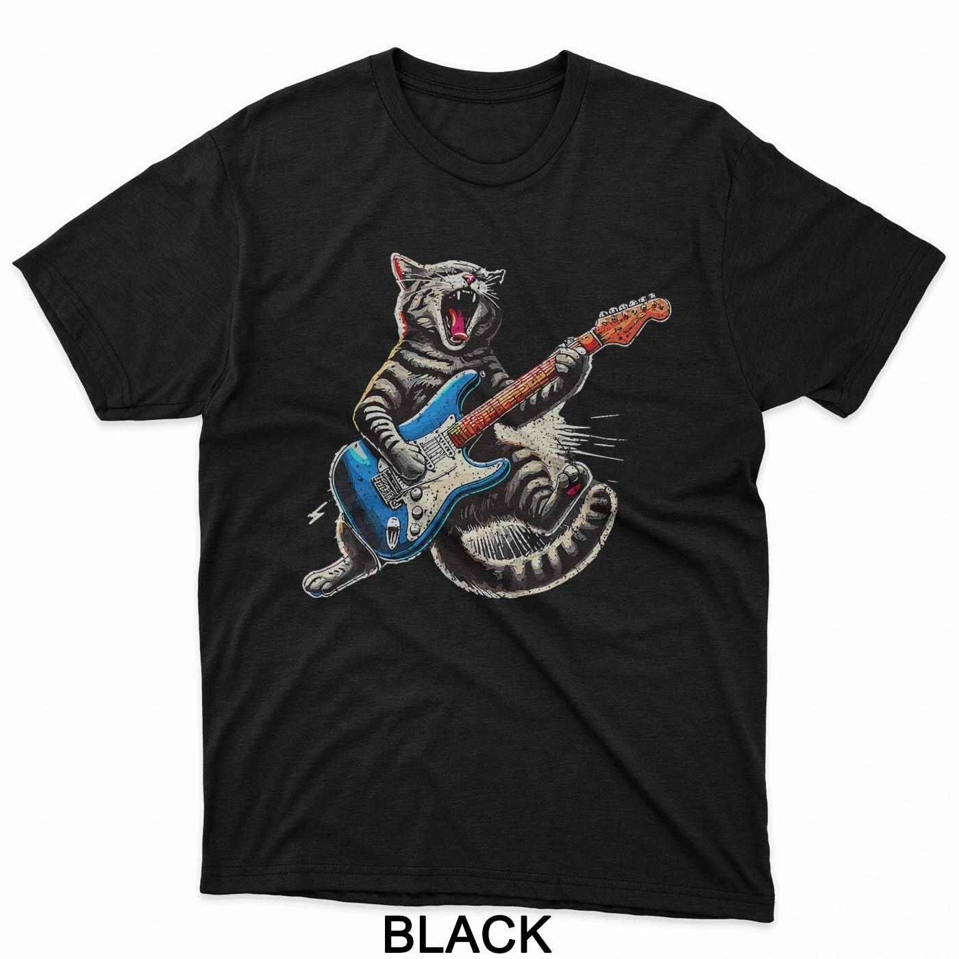 Rock and Roll Grey Cat T-Shirt 3XL