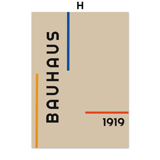 Bauhaus Geometria Linee Sole Mare Astratta moderna Nordic Wall Art Poster e stampe su tela Immagini per soggiorno Decor