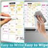 Fridge Magnetic Whiteboard Calendar Dry Erase Calendar for Refrigerator, Fridge Magnets Monthly Fridge Calendar Magnet
