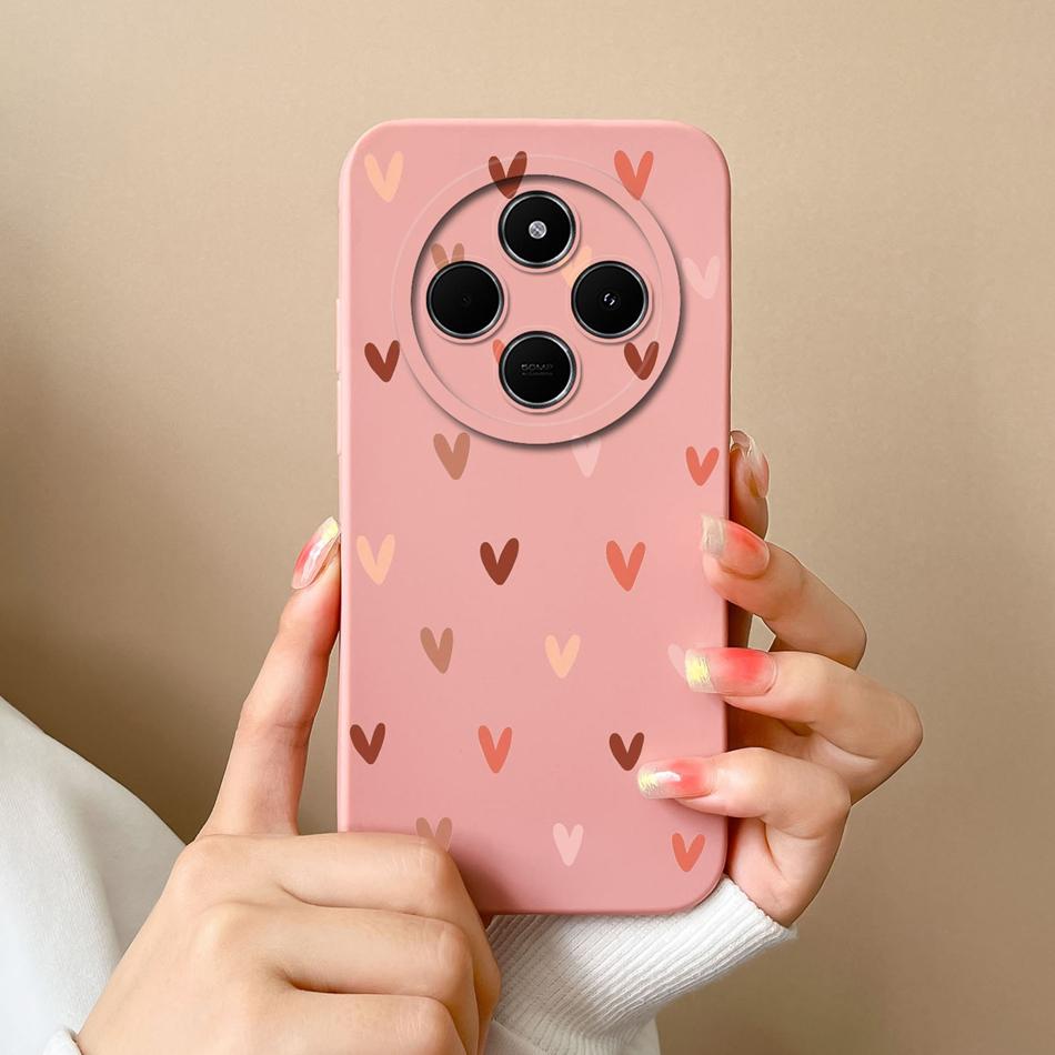 For Xiaomi POCO C75 Case Love Heart Butterfly Back Cover For POCO C 75 4G Phone Housing Soft High Quality Liquid Silicone Fundas
