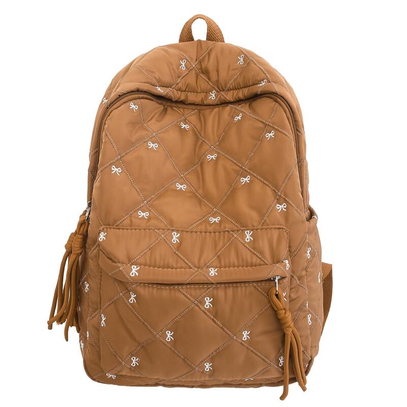 Lishen Lightweight Plaid Casual Backpack
