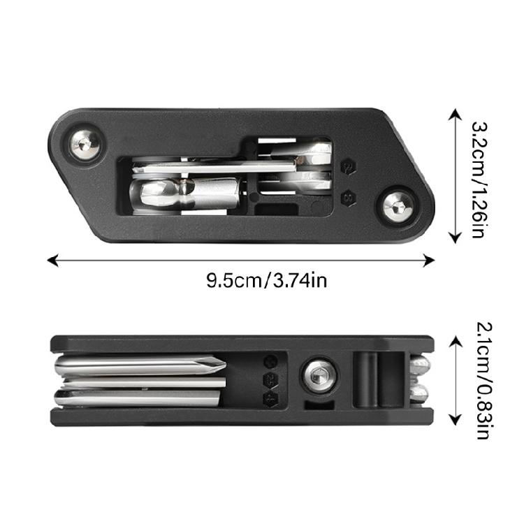 Portable Folding Hexagonal Spoke Wrench Space Saving Mountain Bike Screwdriver Tool for Bicycles Repair and Maintenance