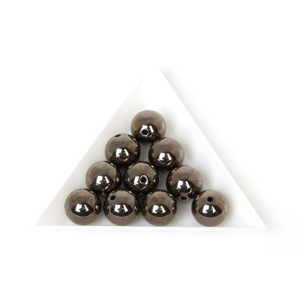 4/6/8/10/12mm Plating Color Plastic Round Beads For Jewelry Making DIY Bracelet Necklace Earring