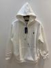 Men's Autumn/Winter Ralph Lauren Embroidered Logo Hooded Sweatshirt with Velvet Lining and Zipper.