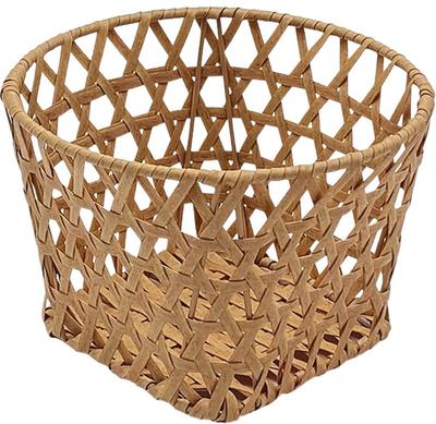 Daikai Bambus Faux PE Grillet Bambus Kjøkkenkurv, Rund, Liten, LBR, 20 x H13.5cm, 74059