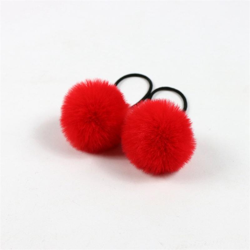 Topknot Hair Cartoon Imitation Rex Children's Adult Pompons Hair Band Accessories Ball Headdress Rabbit Small Hair