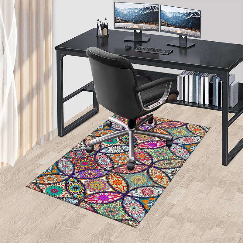 1PC Mandala Patterns Extra Large Non Slip Floor Carpet, Office, Family, Bedroom, Studio Large Area Rug Indoor Rugs, Vibrant Colors
