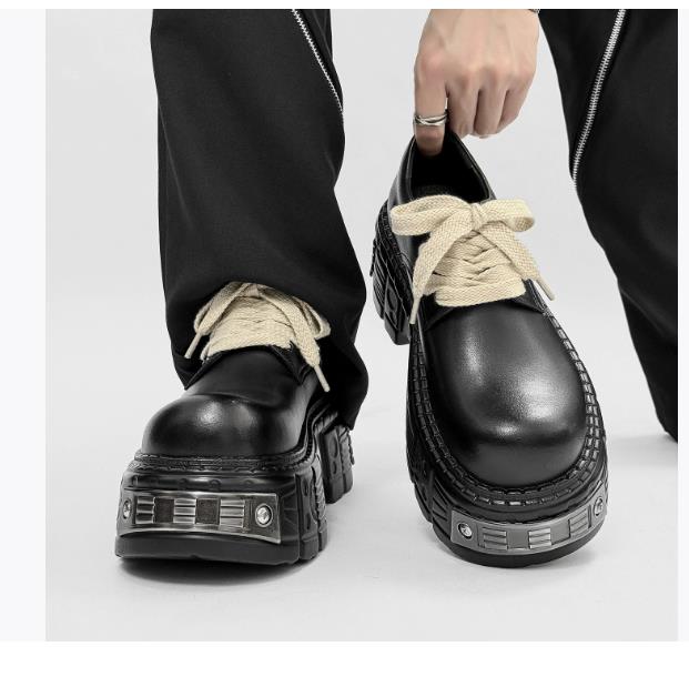 Fashion Cool Women's Sneakers Vintage Punk Style Platform Shoes for Girls Round Toe Height Increasing Ankle Boots Spring Autumn Lace Up