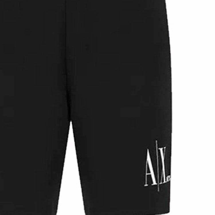Armani Exchange SS22 Letter Logo Print Straight Leg Casual Shorts Men shorts Black 3LZSJE-ZJYAZ-1200