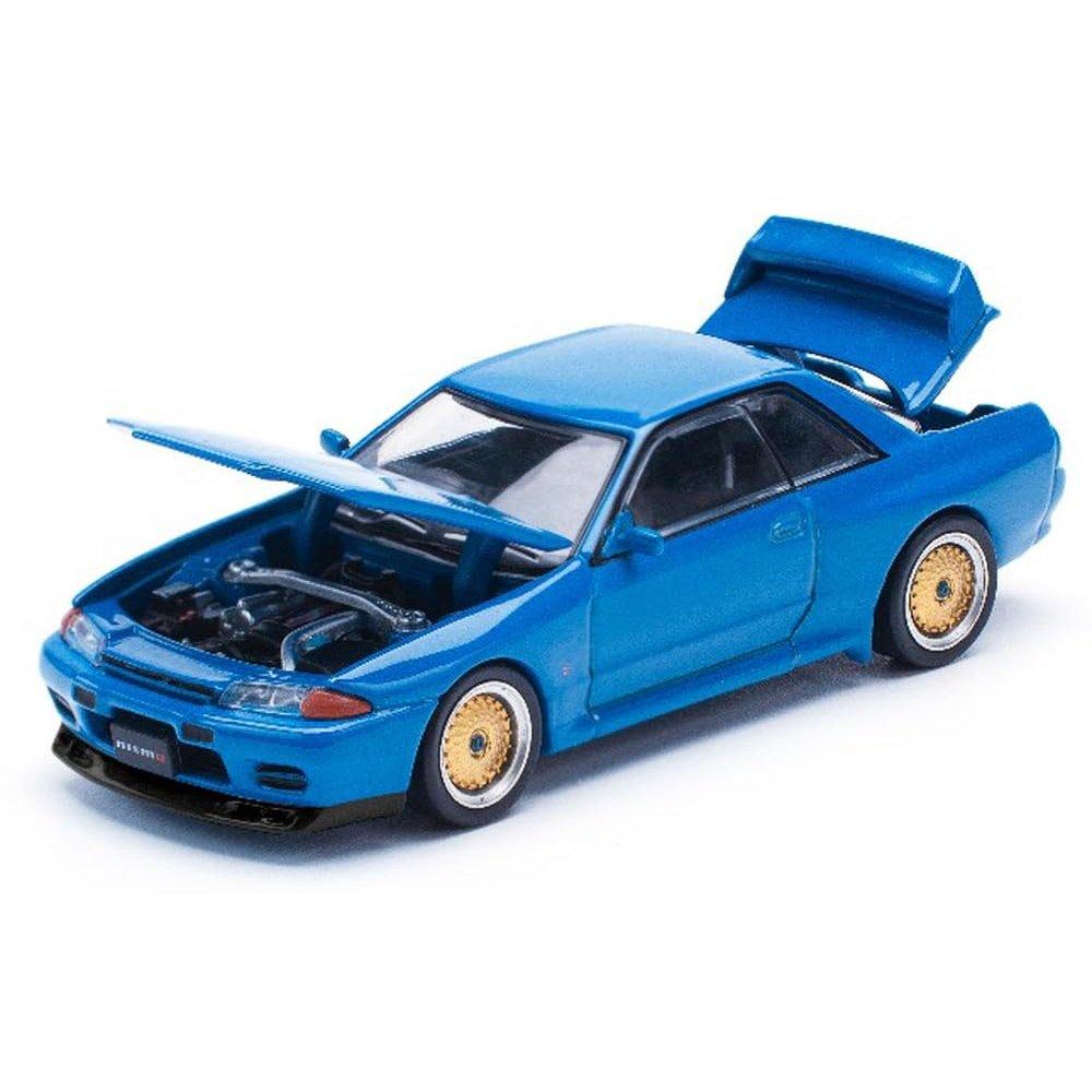 Genesis Company Pop Race X Enigma 1/64 Nissan Skyline GT-R R32 Bayside Blue NISMO Custom Diecast Model Car PRE009