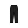 Li Ning Loose Mid Waist Elastic Knitted Casual Pants 2023 Autumn Winter New Style Men Bottoms Black AKLTC53-1