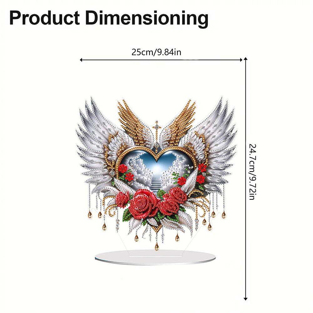 Acrylic Special Shape Easter Cross Diamond Painting Tabletop Ornaments Kit Rhinestones Desktop Ornaments for Home Office Decor