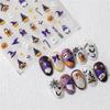 1pcs 5D Colorful Rhinestones Pumpkin Ghost Nail Art Halloween Stickers Adhesive Transfer Nail Decoration Decals Accessory