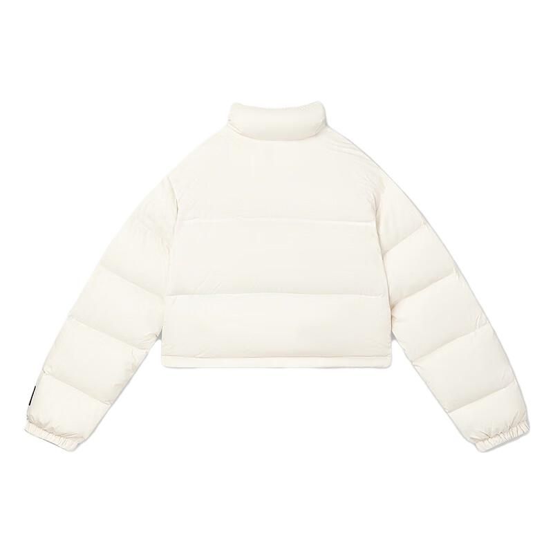 FILA Solid Color Logo Zip Stand Collar Long Sleeve Down Jacket Women outerwear White F51W349901FIV