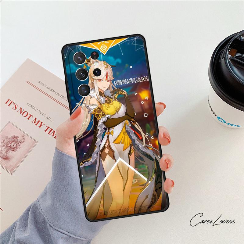 Genshin Impact NingGuang phone case For Samsung Galaxy S24 S25 S23 S22 Ultra Note 10 20 Plus S20 S21 FE Cover