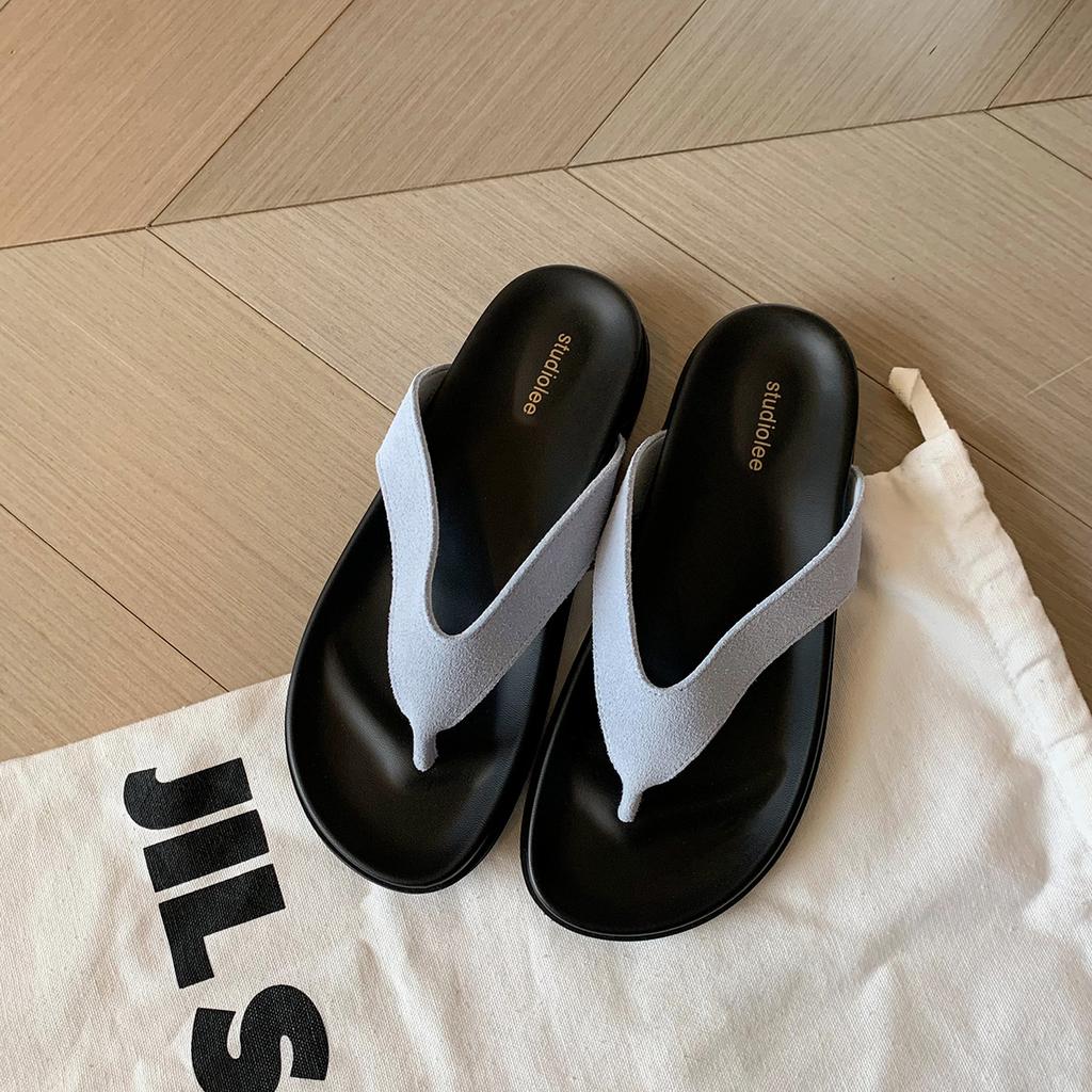 Grape mother with the same summer bi-prepared round head casual versatile foot flip-flops minimalist wind beach vacation flat bottom mop