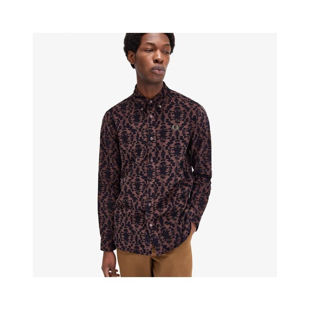 Fred Perry Ripped Print Corduroy Shirt   Carrington Roadbrick Afpm2438510 U53