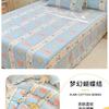 100% Cotton Single Bed Sheet Set Lightweight Breathable Student Dorm Bedding With Pillowcase Stripe