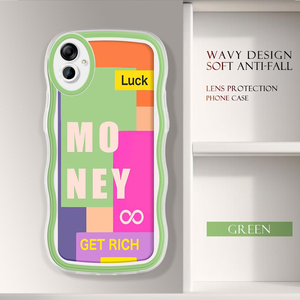 

Модный мягкий волнистый чехол для телефона с мультяшным узором, защита камеры, противоударный чехол для мобильного телефона Samsung Samsung A15