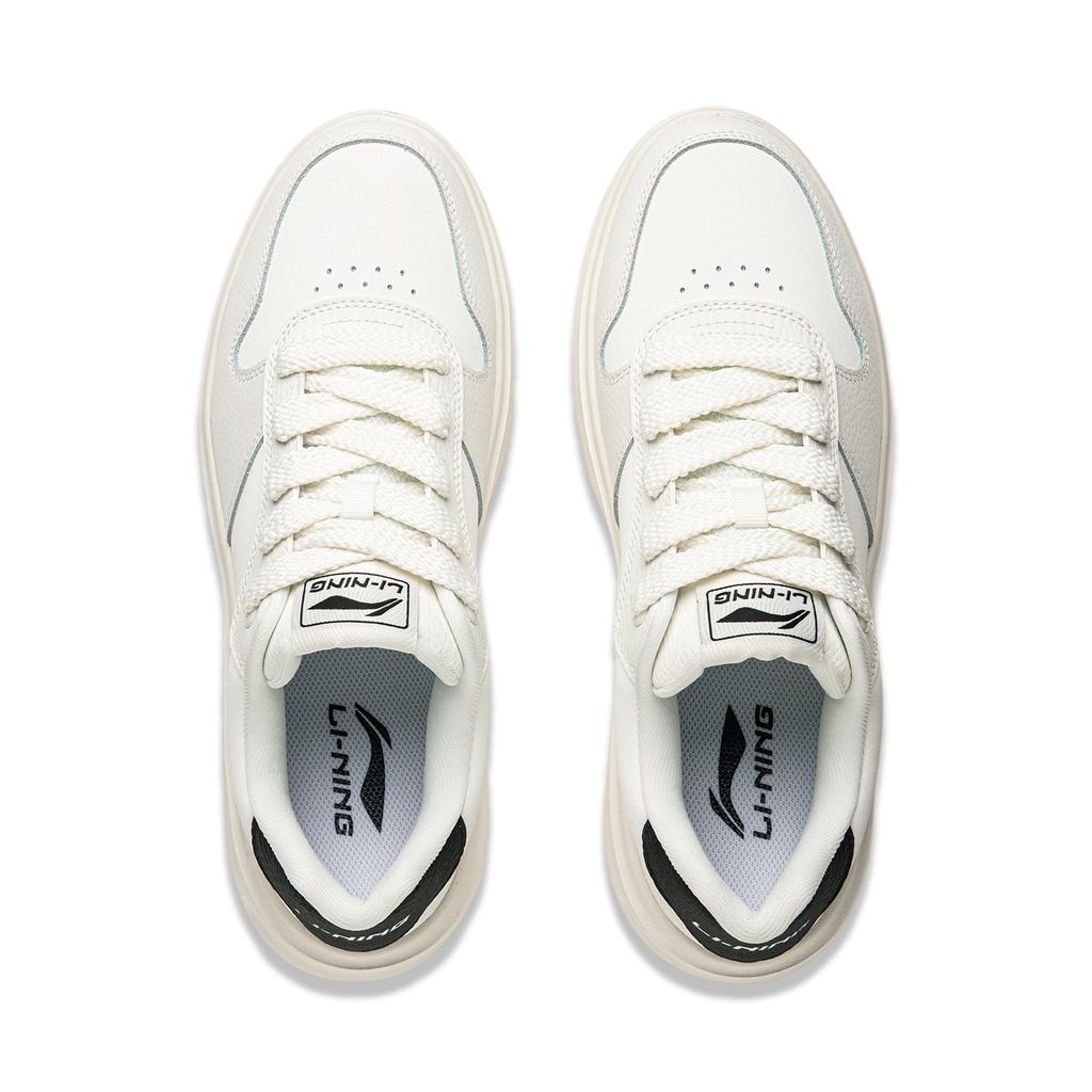 New LiNing Sky Cloud Anti Slip And Wear Resistant Breathable Low Top Skateboard Shoes Men's White Black AGCU319-3