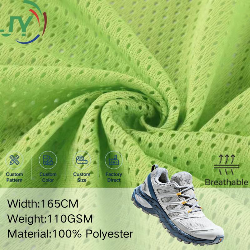 110GSM Polyester Warp Knitted Medium Weight Dimensional Dot Bird Eye Spacer Mesh Fabric for Sportswear T-shirts Jackets Lining