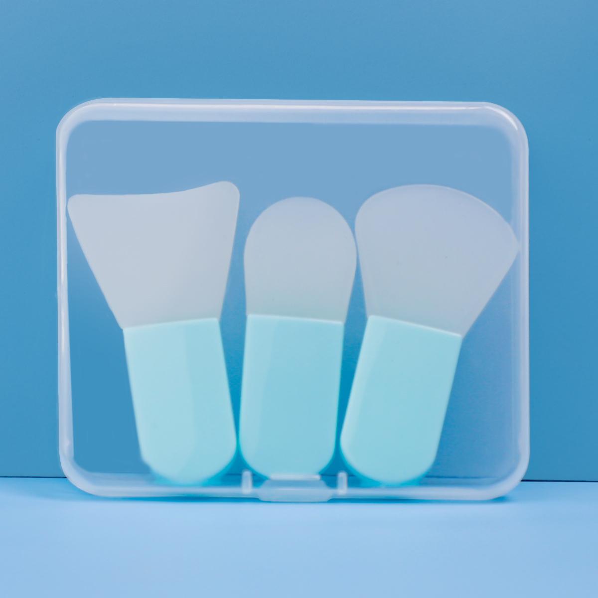 

Кисти для макияжа 3 шт. Кисть для ухода за кожей SPA Профессиональная силиконовая кисть для маски для лица Очищающий массажер для лица Инструменты для красоты Для кисти синий