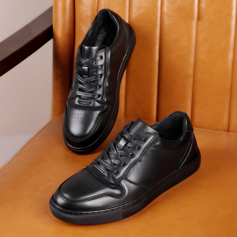 Fashion New Arrival Men's Vulcanize Shoes Casual Leather Male  Casual Shoes Versatile Leisure Walk Skateboard Footwear Tenis Masculino