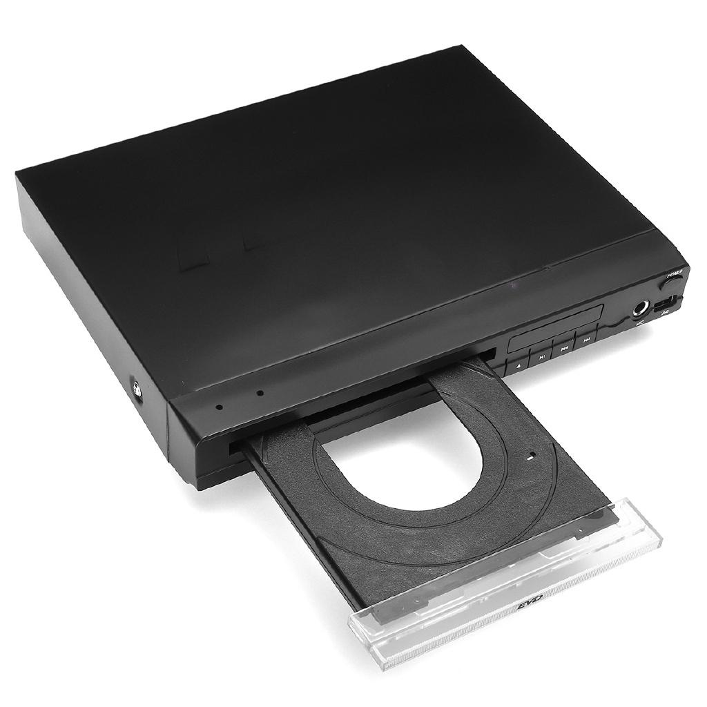 100-240V 50-60Hz DVD Player Compact Multi Region Free Full HD Mic USB Port With Remote Control Black Plastic EU