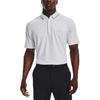 Under Armour Contrast Trim Casual Pullover Short Sleeve Polo Shirt Men Tops White 1377363-100
